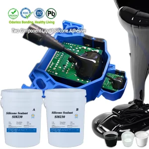 0.75 W/mK Thermally Conductive Two-Component Silicone Grease Sealant for Flame-Retardant PCB Potting