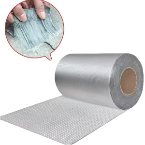 10 cm x 5 m Aluminum Foil Butyl Tape, Self-Adhesive Water-Resistant Membrane for Roofs