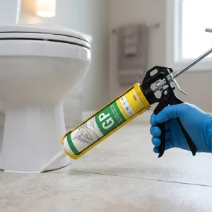 100% Acetoxy Silicone Sealant for Kitchen Sink Gaps, Wood Furniture, and Woodworking