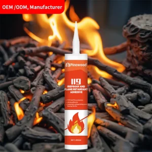 119 Fireproof Silicone Sealant High Temperature UV Resistant Waterproof Adhesive for Glass and Construction