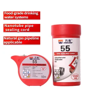 120m PTFE White Thread Sealant Tape Nanotube Pipe Sealing String for Natural Gas Pipeline