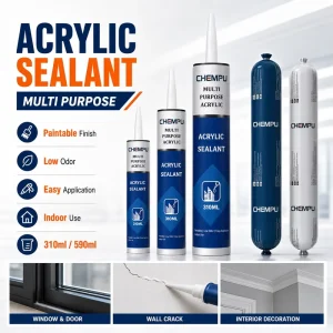 1K Acrylic Joint Sealant, Paintable Exterior Caulking for Ceiling Gaps