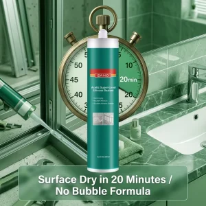 20-Minute Fast-Curing Acid Silicone Sealant for Window Frames and Bathroom Installation