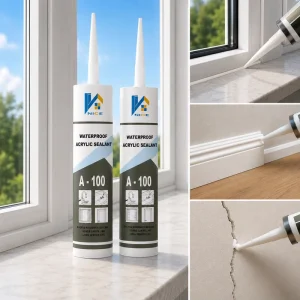 300ml Acrylic Silicone Sealant, Paintable Caulk for Indoor and Outdoor Use