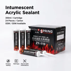300ml Fire-Rated Intumescent Acrylic Sealant for Wall Gaps, Pipe Penetrations, and Cable Entries