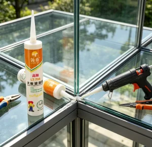 300ml Strong Bonding Eco friendly Glass Silicone Sealant Mildew Proof Adhesive for Construction Aquarium & Kitchen Sink