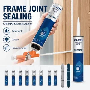 310ml Neutral Silicone Sealant Fast Cure Black and Grey Silicone Adhesive for Door Frames