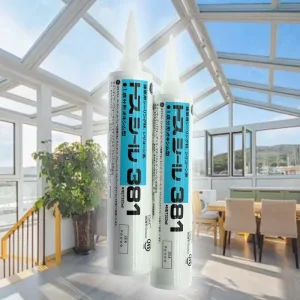 381 One Component Ketoxime Neutral Silicone Sealant High Modulus Black Fast Dry Antifungus for Construction
