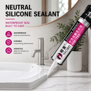 420g 300ml Waterproof Anti-Mildew Silicone Sealant for Bathroom Kitchen Construction and Packing Use