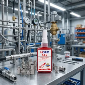 542 Medium-Strength Anaerobic Thread Sealant 50 ml for Hydraulic and Pneumatic Pipe Fittings, Anti-Leak and Anti-Vibration