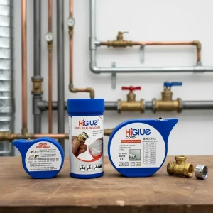 55 Pipe Sealing Rope Water Gas Approved Threaded Pipe Sealant Instant Seal to Burst Pipe Pressure 55 Cord Polyamide White 150 M