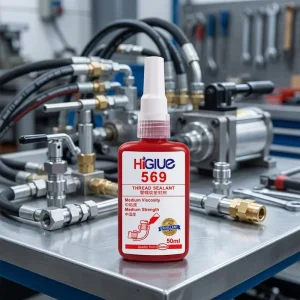 569 50ml Brown Liquid Anaerobic Pipe Thread Sealant for Hydraulic, Pneumatic, Plumbing and Industrial Pipeline Assembly