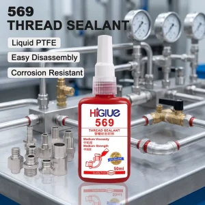 569 Brown High-Pressure Sealant Heavy-Duty Filler-Free Pneumatic and Hydraulic Coarse-Thread Pipe Sealant