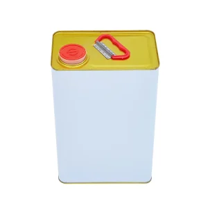 5L Rectangular Tinplate Paint Can with Lid for Chemical and Aerosol Use