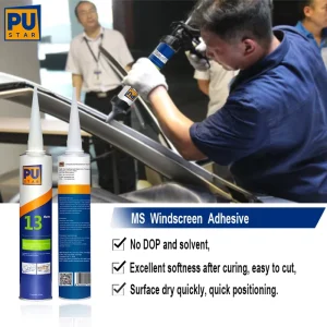 600ml Black Car Windshield Adhesive One-Component PU Polyurethane Bonding Sealant for Auto Glass and Transportation Use