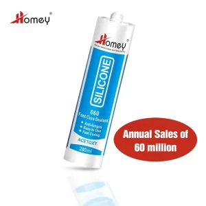 660 Factory Direct White Acetoxy Silicone Sealant for Glass and Kitchen Use
