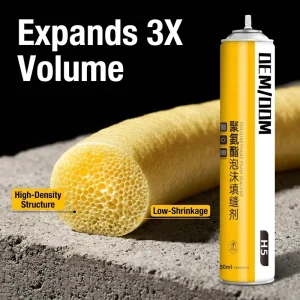 750ml Quick Drying Strong Adhesion Low Shrinkage Polyurethane Foam Sealant for Building Renovation Wall Crack Sealing Home