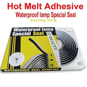 8 mm and 10 mm Hot Melt Butyl Rubber Glue Strip for Car Headlights and Windshields, 4 m