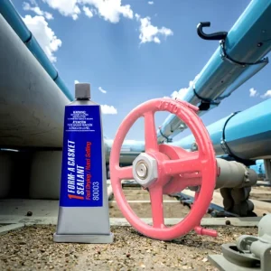 80003 Red-Brown Gasket Sealant 311g Gasoline Resistant Pipe Thread Glue for Chemical Storage Equipment and Pipelines