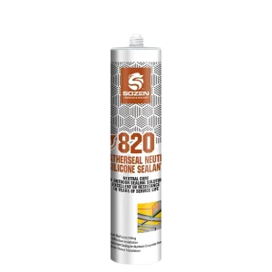 820 Neutral Weather-Resistant Waterproof Silicone Sealant for Glass, PVC, Aluminum, and Roofs