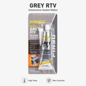 85g PINSU Grey High Temperature RTV Silicone Adhesive Sealant for Auto Engine Gasket Maker & Vehicle Repair (Sensor Safe)
