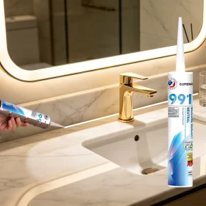 991 Neutral Waterproof Anti-Aging Mildew-Resistant Silicone Sealant for Kitchen and Bathroom Home Improvement