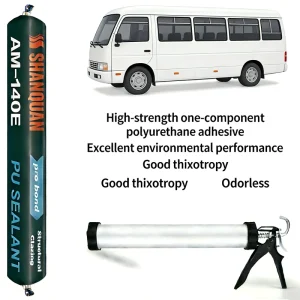 AM-140E One-Component Polyurethane Glass Adhesive Sealant Thixotropic Non-Sag High-Tack 600ml