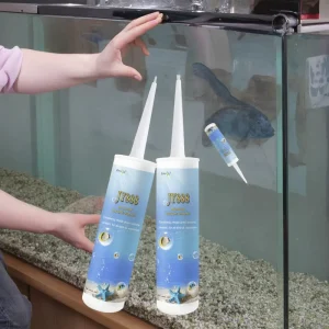 Acetic Construction Adhesive RTV Waterproof Silicone Sealant for Aquarium and Fish Tank 5 Min Curing