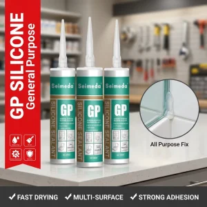 Acetic GP Silicone Sealant Fast-Curing Clear Glass Glue Waterproof