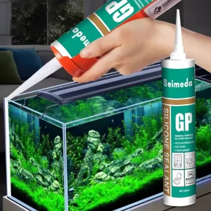 Acetic Silicone Sealant Waterproof Glass Bonding Glue for Aquarium Fish Tank Window Bathroom Construction Joint Sealer