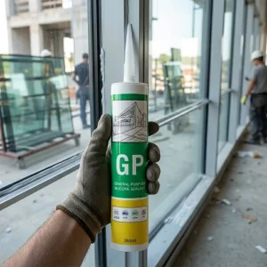 Acetoxy Silicone Sealant, Clear, One-Component, for Interior Glass, Glazing, Windows, and Woodworking