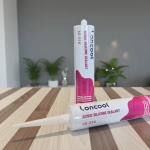 Acidic Silicone Sealant, Mildew-Resistant Glass Caulk for Kitchen and Bathroom Sealing