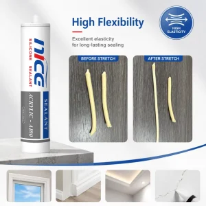 Acrylic Latex Caulk Paintable Flexible Gap Filler for Window Door Frame and Wall Cracks Interior Decoration