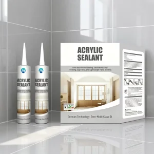 Acrylic Sealant Flexible Mildew Resistant Weatherproof Waterproof Paintable Caulk for Indoor Wall Cracks and Gaps
