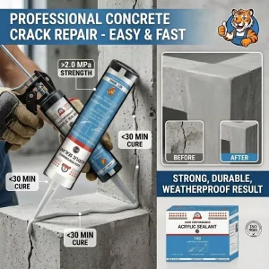Acrylic Sealant for Windows, Doors, and Joints, Waterproof and Flexible