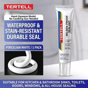 Acrylic Tile Grout Repair Kit White Fast-Drying for Bathroom Kitchen and Shower Construction