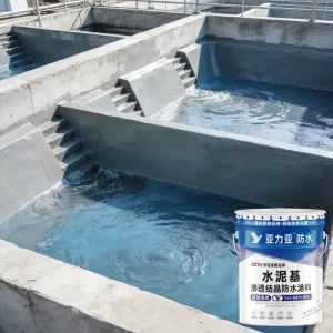 Active Crystalline Waterproof Coating Chemical Bonding Crack Sealing Marine Structure Swimming Pool Cement Based Coating