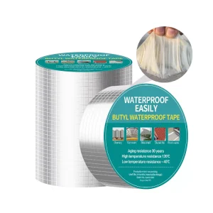 Aluminum Foil Butyl Adhesive Tape for Iron Pipe Leakage, Greenhouse Repair, and Waterproofing