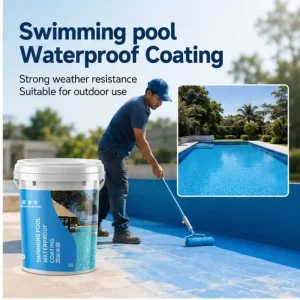 Anti-Crack UV-Stable Swimming Pool Waterproofing Coating for Commercial Aquatic Facilities