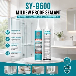 Anti Mildew Neutral Silicone Caulk Waterproof Sealant for Shower Room Kitchen Sink Window Seams