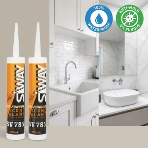 Anti fungal Silicone Sealant Repair Glue Waterproof Glass Silicone Sealant for Kitchen Bathroom