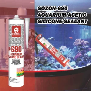 Aquarium Sealant 100% Waterproof Silicone Glue SOZEN 690 Silicone Sealant Fast Curing Glue for Glass Fish Tank Silicon Sealant