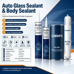 Auto Glass Grade Car Glass Glue Sealing Weatherproof Easy Apply Urethane Sealant for Fleet Repair Stable PU Sealant