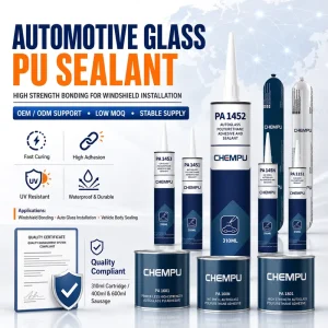 B2B Supply 1K PU Car Glass Glue Bonding Dustproof Water Resistant PU Sealant for Bus Glass Sealing Stable Auto Glass Sealant