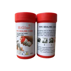 BS6920 Approved Pipe Sealing Cord Thread Sealant for Plumbing Pipes and Fittings, 150m 50m