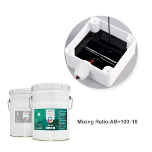 Black Liquid SP297 Two-Part Polyurethane Casting Resin Thermally Conductive Transparent Silicone Epoxy Potting Compound