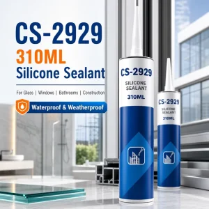 Black Silicone Caulk Low-Odor Glass Sealant for Kitchen and General-Purpose Joints