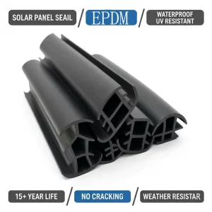 Black UV Resistant EPDM T Shape Solar PV Panel Gap Seal Strip Waterproof Rubber Extrusion for Solar Mounting Systems