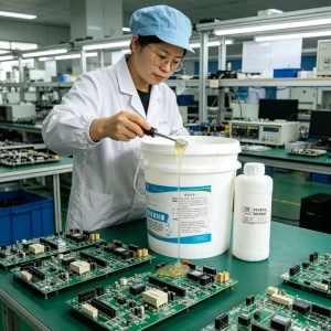 Black White Epoxy Potting Sealant HY484 High Insulation Moisture-Proof Curing 2K Electronic Potting Adhesive for PCB