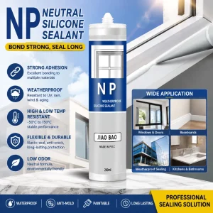 Building Construction Neutral Cure Silicone Sealant Waterproof Neutral Silicone Adhesive for Glass Metal